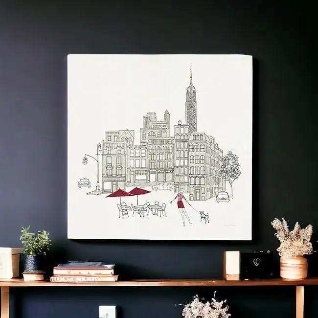 Nyc Cafline Work Unframed Print Wall Art - Homeroots - Flyclothing LLC