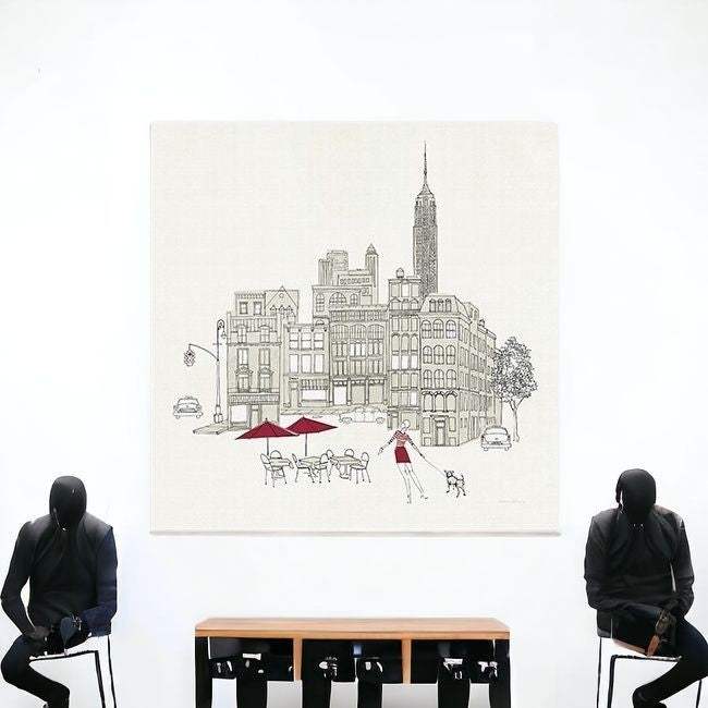 Nyc Cafline Work Unframed Print Wall Art - Homeroots - Flyclothing LLC