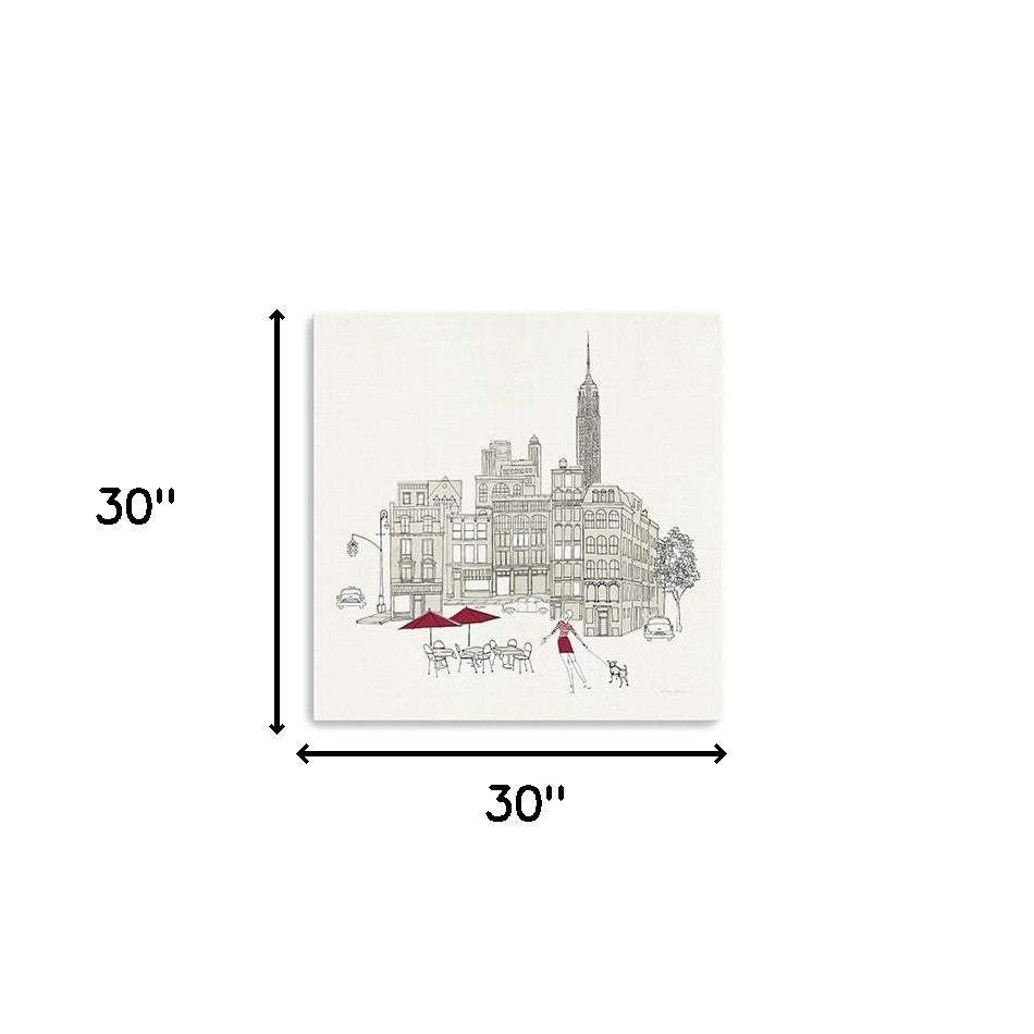 Nyc Cafline Work Unframed Print Wall Art - Homeroots - Flyclothing LLC