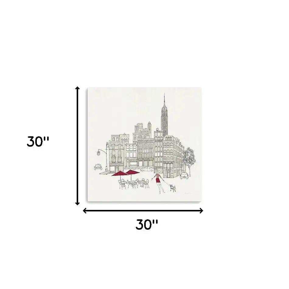 Nyc Cafline Work Unframed Print Wall Art - Homeroots - Flyclothing LLC