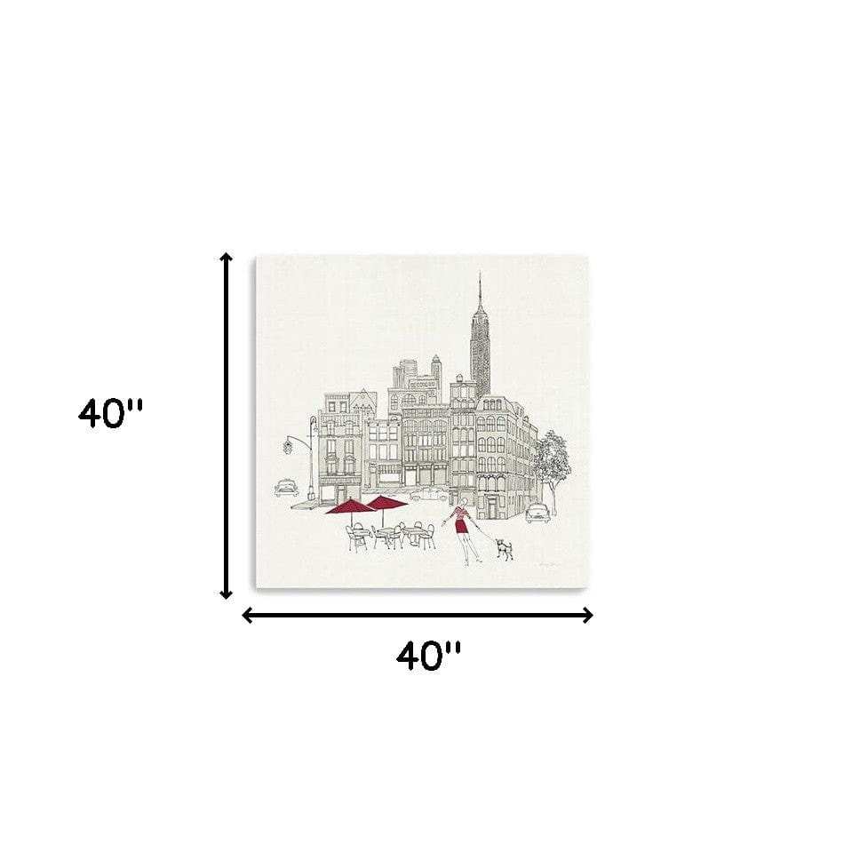 Nyc Cafline Work Unframed Print Wall Art - Homeroots - Flyclothing LLC