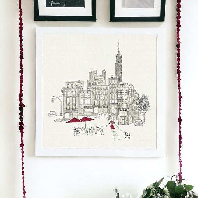 Nyc Cafline Work Unframed Print Wall Art - Homeroots - Flyclothing LLC