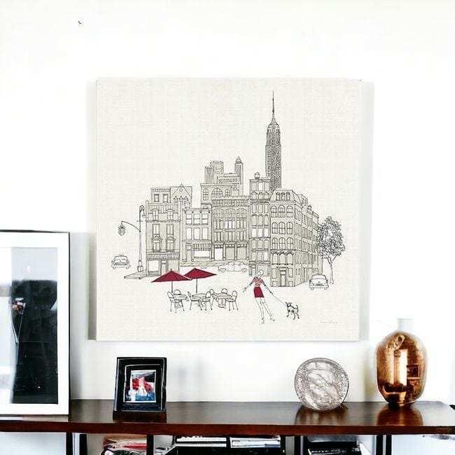 Nyc Cafline Work Unframed Print Wall Art - Homeroots - Flyclothing LLC