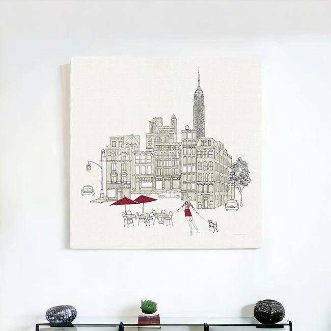 Nyc Cafline Work Unframed Print Wall Art - Homeroots - Flyclothing LLC