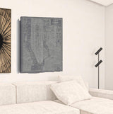 48" x 32" Gray and White Aerial New York Map Canvas Wall Art - Homeroots - Flyclothing LLC