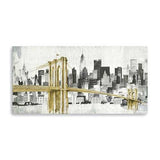 Nyc Golden Bridge Skyline Unframed Print Wall Art - Homeroots - Flyclothing LLC