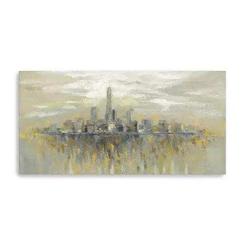 Artistic Manhattan City Skyline Unframed Print Wall Art - Homeroots