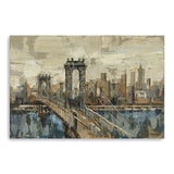Vintage Inspired Nyc City Skyline Unframed Print Wall Art - Homeroots