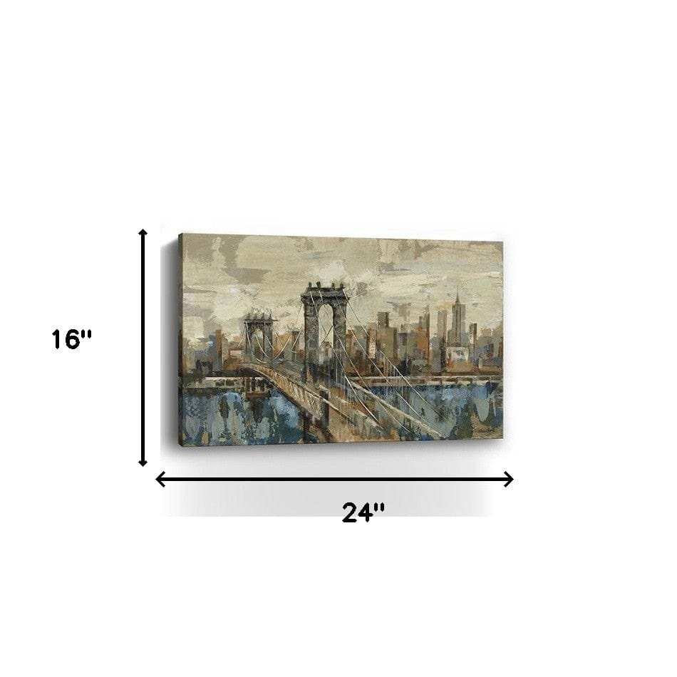 Vintage Inspired Nyc City Skyline Unframed Print Wall Art - Homeroots - Flyclothing LLC