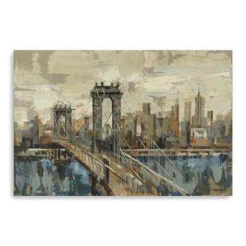 Vintage Inspired Nyc City Skyline Unframed Print Wall Art - Homeroots - Flyclothing LLC