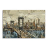 Vintage Inspired Nyc City Skyline Unframed Print Wall Art - Homeroots