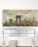 Vintage Inspired Nyc City Skyline Unframed Print Wall Art - Homeroots
