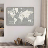 Minimalist World Map Unframed Print Wall Art - Homeroots - Flyclothing LLC
