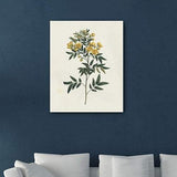 Singular Yellow Blossom Branch Unframed Print Wall Art - Homeroots - Flyclothing LLC