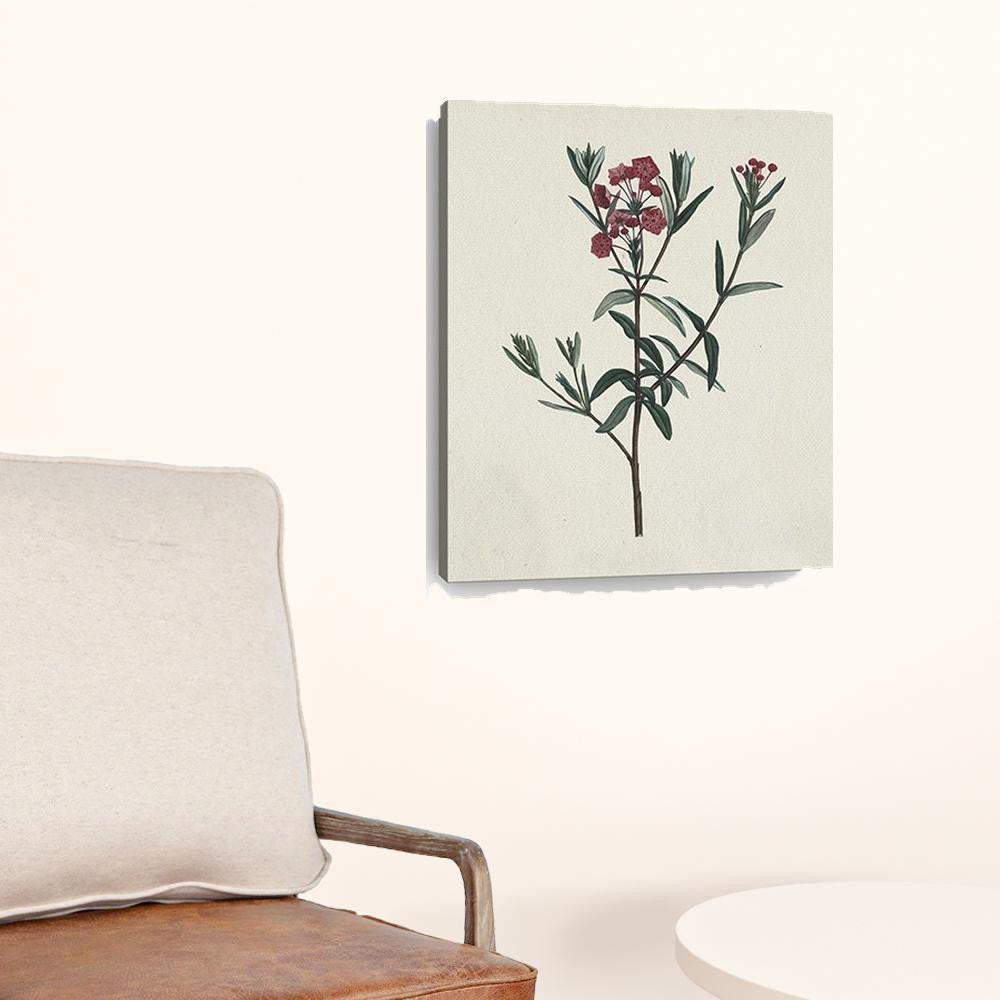 Singular Red Blossom Branch Unframed Print Wall Art - Homeroots - Flyclothing LLC
