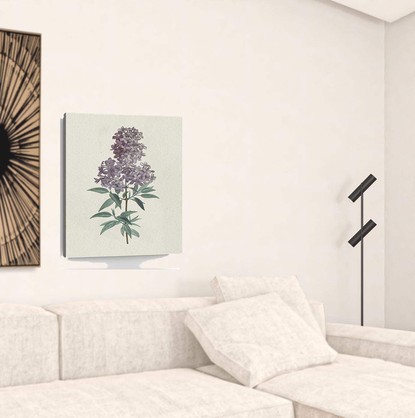 Singular Purple Blossom Branch Unframed Print Wall Art - Homeroots - Flyclothing LLC