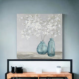 White Spring Flowers Unframed Print Wall Art - Homeroots