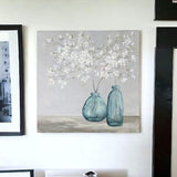 White Spring Flowers Unframed Print Wall Art - Homeroots - Flyclothing LLC