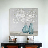 White Spring Flowers Unframed Print Wall Art - Homeroots