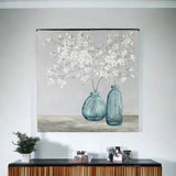 White Spring Flowers Unframed Print Wall Art - Homeroots