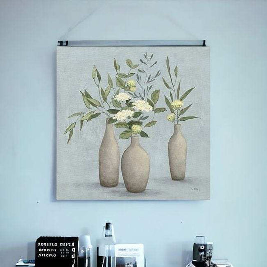 Bohemian Flowers In Ceramic Vases Unframed Print Wall Art - Homeroots - Flyclothing LLC