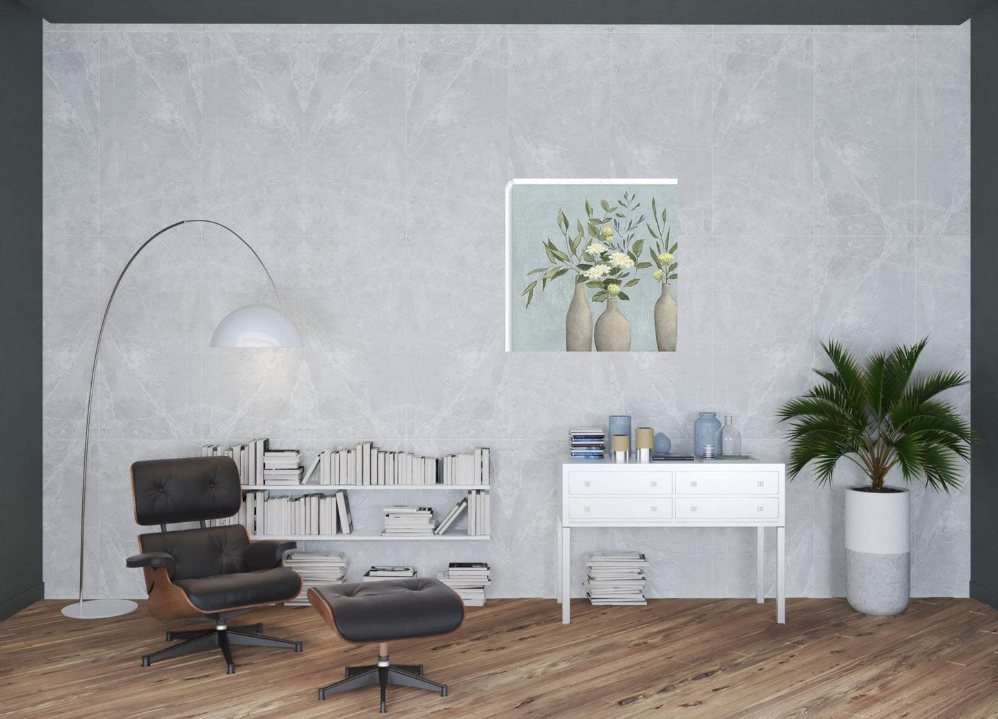 Bohemian Flowers In Ceramic Vases Unframed Print Wall Art - Homeroots - Flyclothing LLC