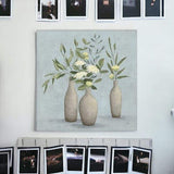 Bohemian Flowers In Ceramic Vases Unframed Print Wall Art - Homeroots - Flyclothing LLC