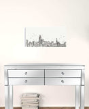Monochrome City Skyline Sketch Unframed Print Wall Art - Homeroots - Flyclothing LLC