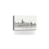 Monochrome City Skyline Sketch Unframed Print Wall Art - Homeroots - Flyclothing LLC
