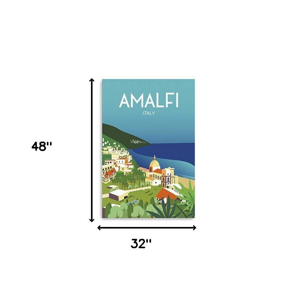 Vibrant Amalfi Coast Unframed Print Wall Art - Homeroots - Flyclothing LLC