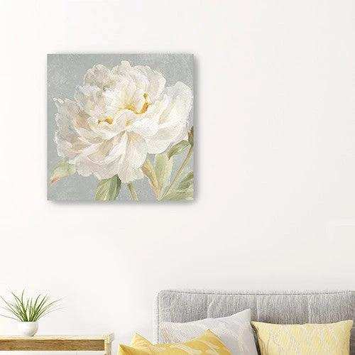 Angelic White Peony Flower Unframed Print Wall Art - Homeroots - Flyclothing LLC