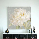 Angelic White Peony Flower Unframed Print Wall Art - Homeroots