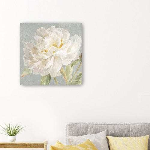 Angelic White Peony Flower Unframed Print Wall Art - Homeroots - Flyclothing LLC
