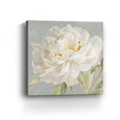 Angelic White Peony Flower Unframed Print Wall Art - Homeroots