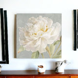 Angelic White Peony Flower Unframed Print Wall Art - Homeroots