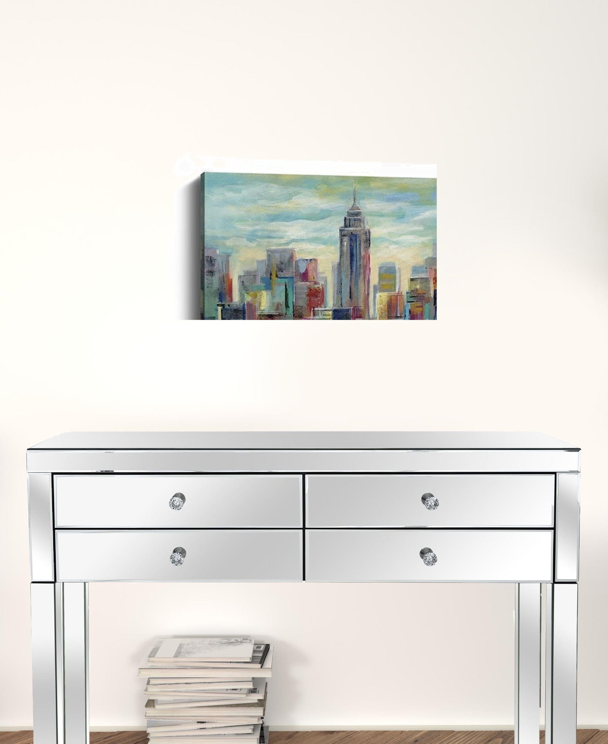 20" x 16" Vibrant NYC Skyline Canvas Wall Art - Homeroots - Flyclothing LLC