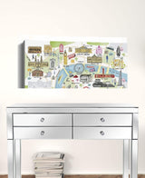Fun Illustrated London Map Unframed Print Wall Art - Homeroots - Flyclothing LLC