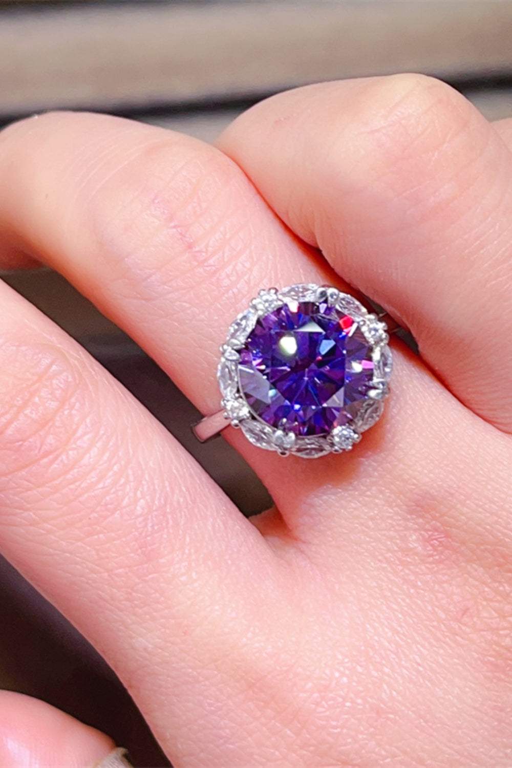 5 Carat Moissanite 925 Sterling Silver Ring - Trendsi - Flyclothing LLC