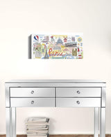 Fun Illustrated Paris Map Unframed Print Wall Art - Homeroots - Flyclothing LLC