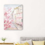 Pretty Pastel Pink Paris Street Unframed Print Wall Art - Homeroots - Flyclothing LLC