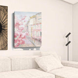 Pretty Pastel Pink Paris Street Unframed Print Wall Art - Homeroots - Flyclothing LLC