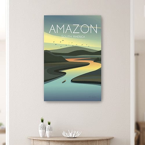 48" x 32" Vibrant South American Amazon Canvas Wall Art - Homeroots - Flyclothing LLC