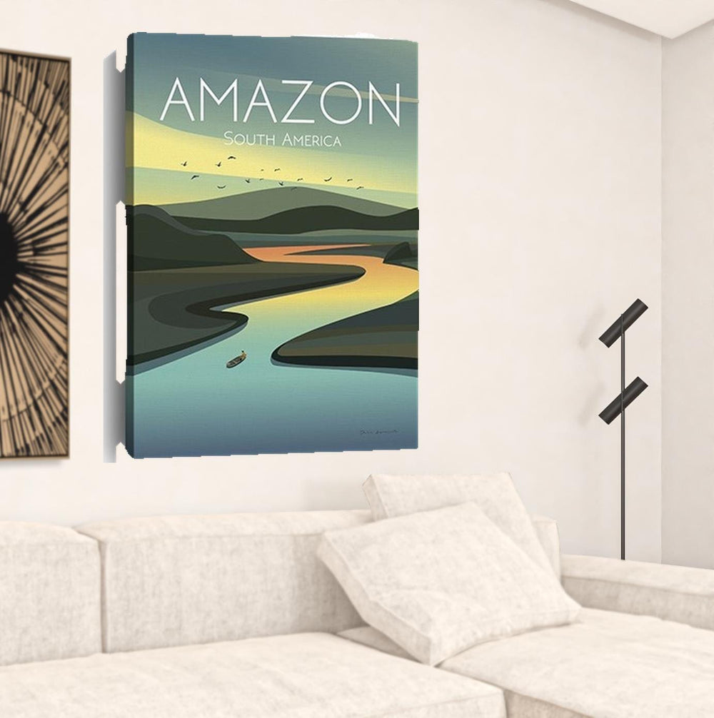 48" x 32" Vibrant South American Amazon Canvas Wall Art - Homeroots - Flyclothing LLC