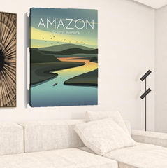 48" x 32" Vibrant South American Amazon Canvas Wall Art