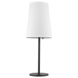 27" Black Metal Table Lamp With White Cone Shade - Homeroots - Flyclothing LLC
