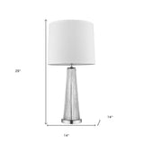 29" Clear Glass Buffet Lamp With Off White Empire Shade - Homeroots - Flyclothing LLC