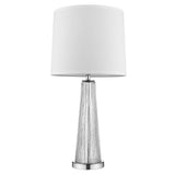 29" Clear Glass Buffet Lamp With Off White Empire Shade - Homeroots - Flyclothing LLC