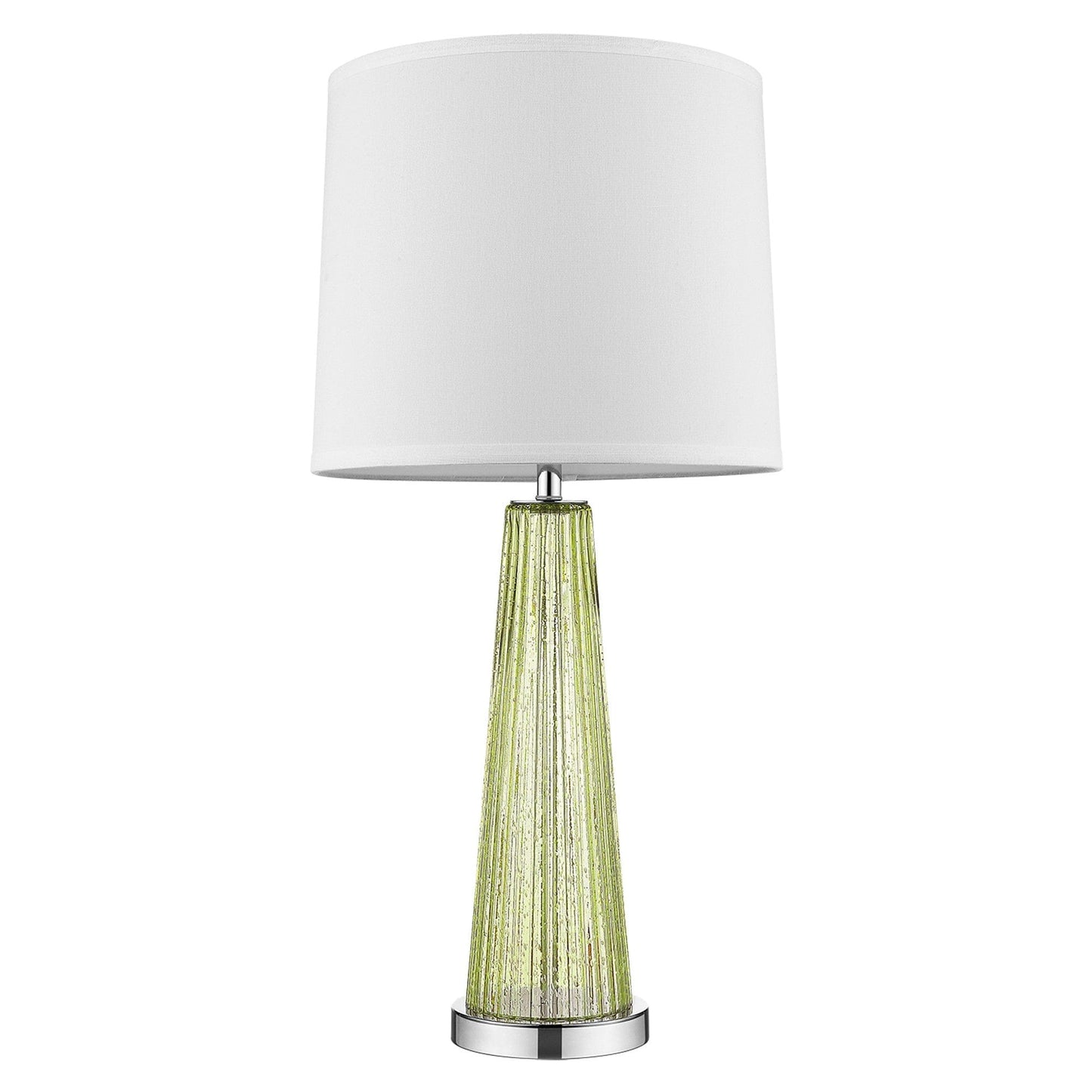 29" Green Glass Buffet Lamp With Off White Empire Shade - Homeroots - Flyclothing LLC