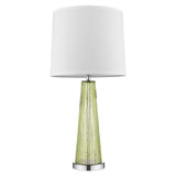 29" Green Glass Buffet Lamp With Off White Empire Shade - Homeroots - Flyclothing LLC