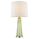 29" Green Glass Buffet Lamp With Off White Empire Shade - Homeroots - Flyclothing LLC